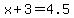 x%2B3=4.5