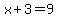 x%2B3=9