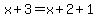 x%2B3=x%2B2%2B1
