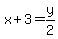 x%2B3=y%2F2