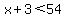 x%2B3+%3C54