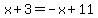 x%2B3+=+-x%2B11