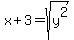 x%2B3+=+sqrt%28y%5E2%29