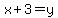 x%2B3+=+y