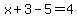 x%2B3-5=4