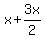 x%2B3x%2F2