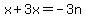 x%2B3x=-3n