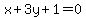 x%2B3y%2B1=0