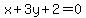 x%2B3y%2B2=0