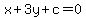 x%2B3y%2Bc=0