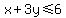 x%2B3y%3C=6