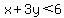 x%2B3y%3C6