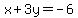 x%2B3y=-6