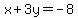 x%2B3y=-8