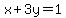 x%2B3y=1