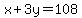 x%2B3y=108