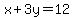 x%2B3y=12