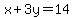 x%2B3y=14
