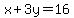 x%2B3y=16