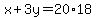x%2B3y=20%2A18