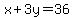 x%2B3y=36