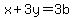 x%2B3y=3b