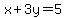 x%2B3y=5