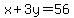 x%2B3y=56