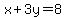 x%2B3y=8