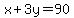 x%2B3y=90