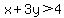 x%2B3y%3E4