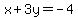 x%2B3y+=+-4