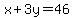 x%2B3y+=+46