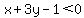 x%2B3y-1%3C0