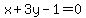 x%2B3y-1=0