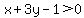 x%2B3y-1%3E0