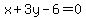 x%2B3y-6=0