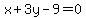 x%2B3y-9=0