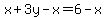 x%2B3y-x=6-x
