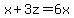 x%2B3z=6x