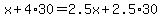 x%2B4%2A30=2.5x%2B2.5%2A30