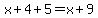 x%2B4%2B5=x%2B9