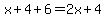 x%2B4%2B6=2x%2B4