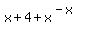 x%2B4%2Bx%5E%28-x%29