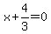 x%2B4%2F3=0