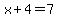 x%2B4=+7+