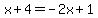x%2B4=-2x%2B1