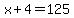 x%2B4=125