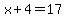 x%2B4=17