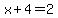 x%2B4=2